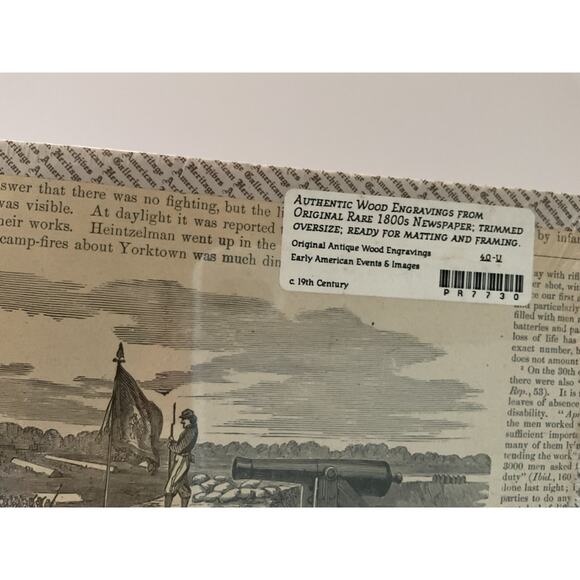 Taking Possession Yorktown Military 1800s Newspaper Early American Civil War - Picture 4 of 5